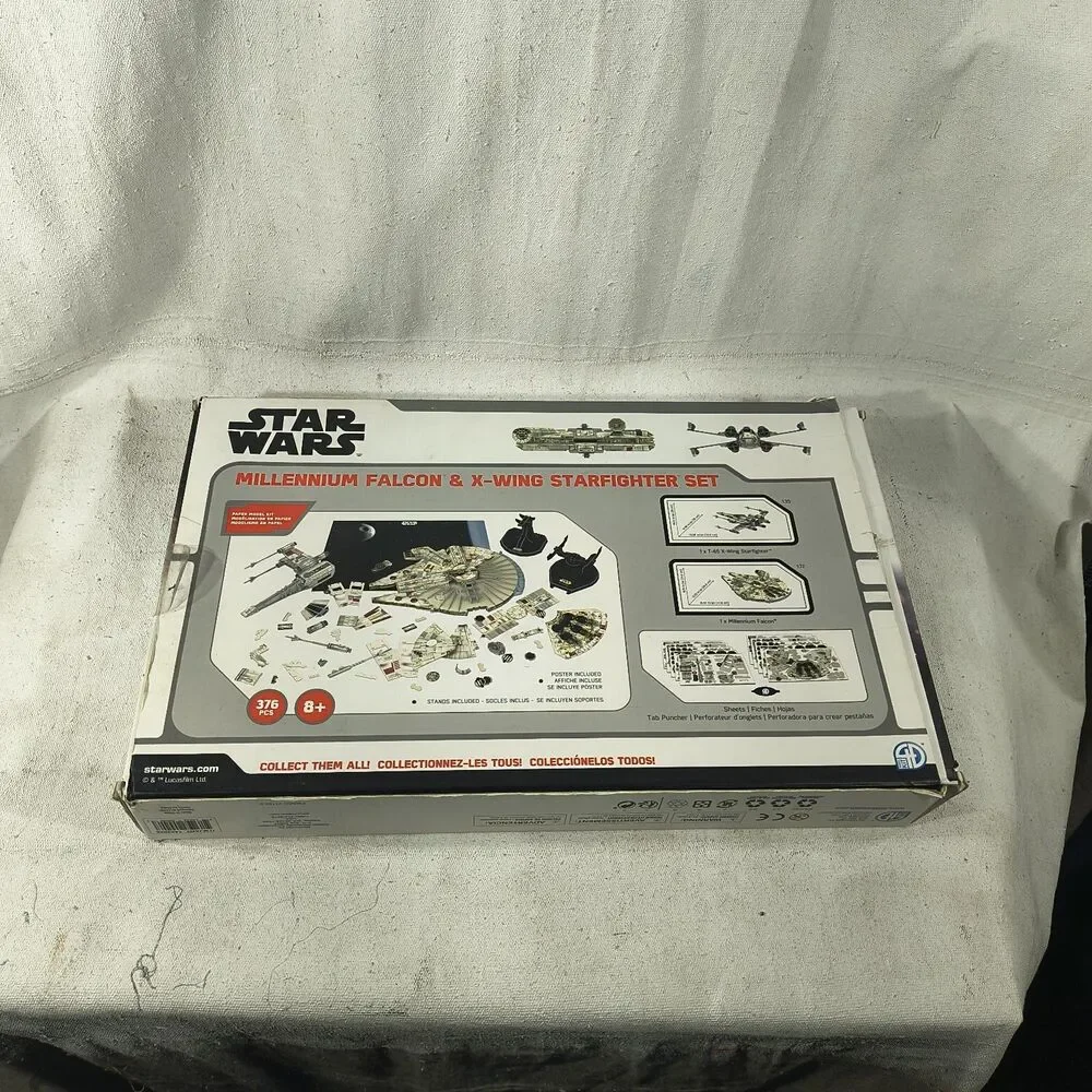 Star Wars Millennium Falcon & X Wing Starfighter Set 8+ Yrs 376 Pieces Model Kit
